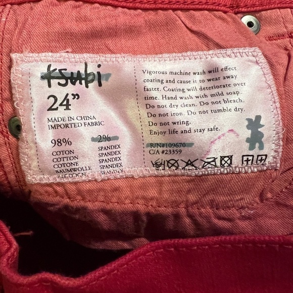 Ksubi Woman’s Apache NWT Leather Super Skinny Low Rise Red Jeans Size  24 - Picture 11 of 11